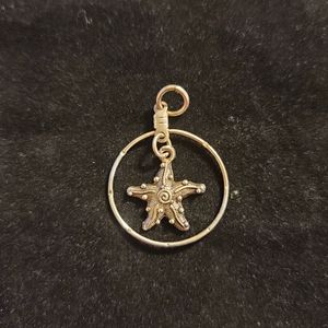 Silver Starfish Pendant Charm